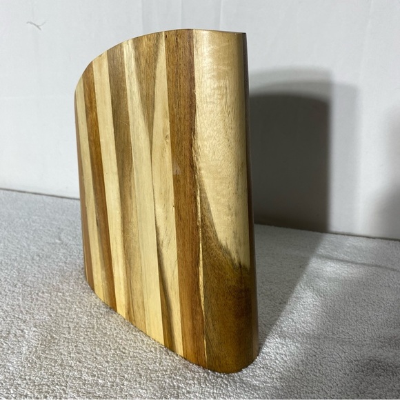 Vintage Two Tone Wood Knife Block - Picture 15 of 16